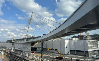 La société andennaise TMI réalise le spectaculaire pont haubané pour la gare des bus de Namur