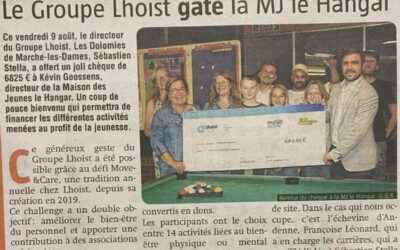 Lhoist soutient la Maison des Jeunes avec un don de 6.825 €