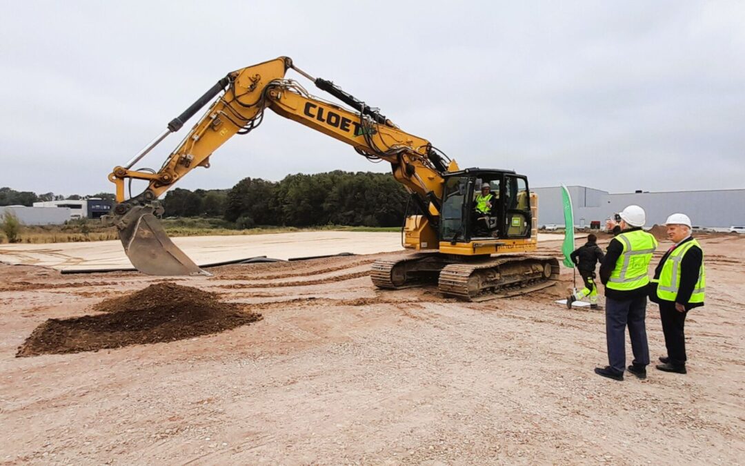 Premier coup de pelleteuse pour le futur parc PME à Mécalys (Andenne)