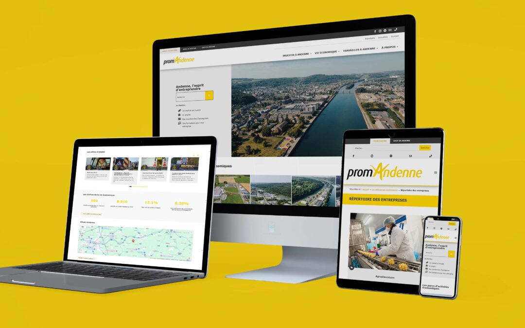 PromAndenne se réinvente en ligne : découvrez le nouveau site dédié au développement économique d’Andenne !