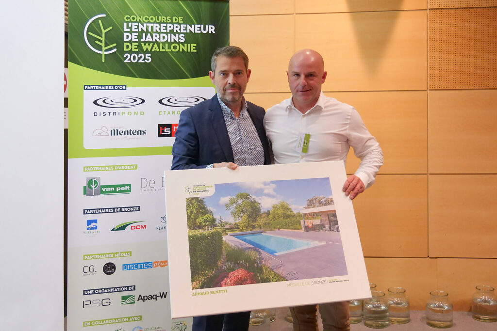 Arnaud Benetti, entrepreneur andennais, récompensé au Concours de l’Entrepreneur de Jardins de Wallonie 2025