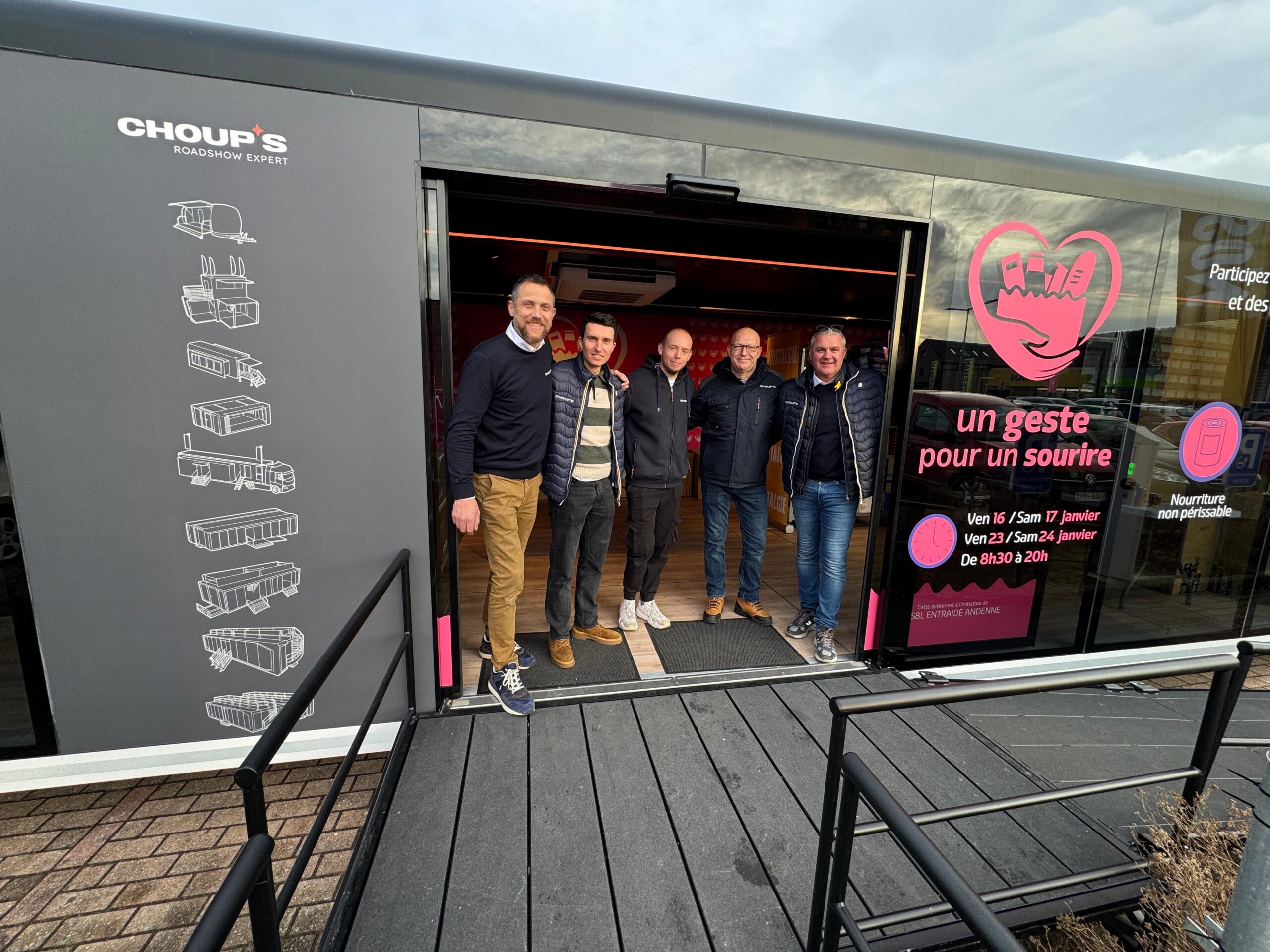 « Un geste pour un sourire » : une action solidaire portée par Choup’s avec des citoyens et le Colruyt d’Andenne soutenus par radio Nostalgie