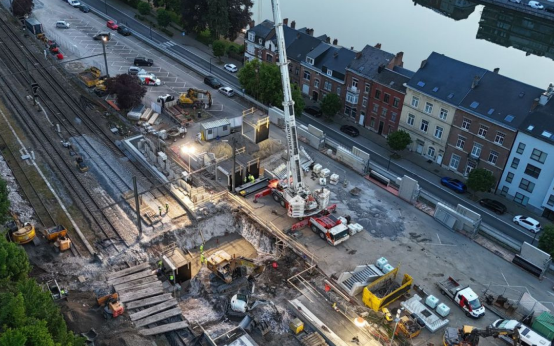 Artes réalise un chantier ferroviaire complexe à Dinant en seulement deux week-ends
